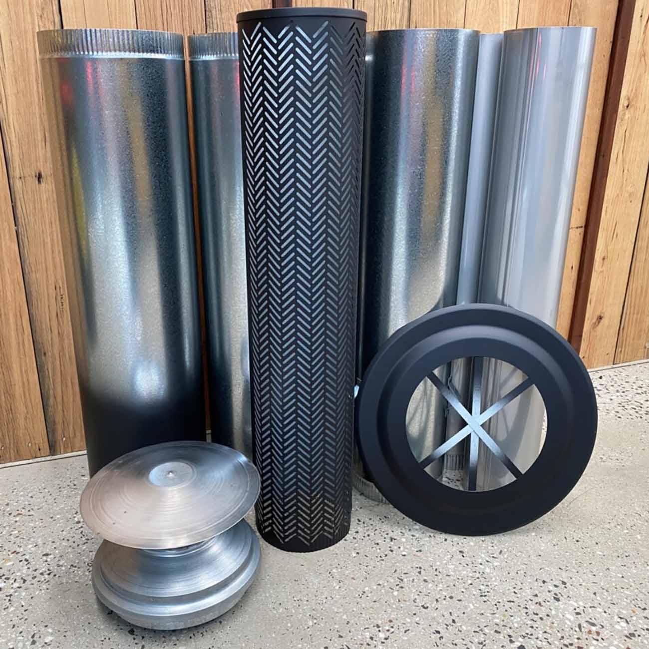 Pizza Oven 6/8/10" Triple Skin Default Flue Kit with Decor Jalando