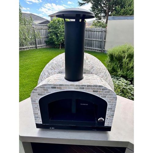 tiled pizza oven